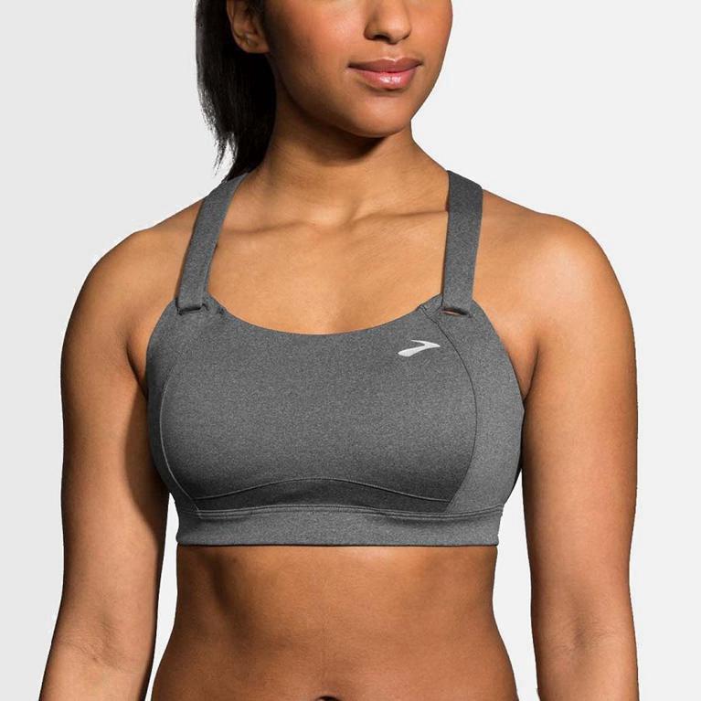 Brooks Juno Sports NZ - Women's Running Bra - Grey (87426-BEJM)